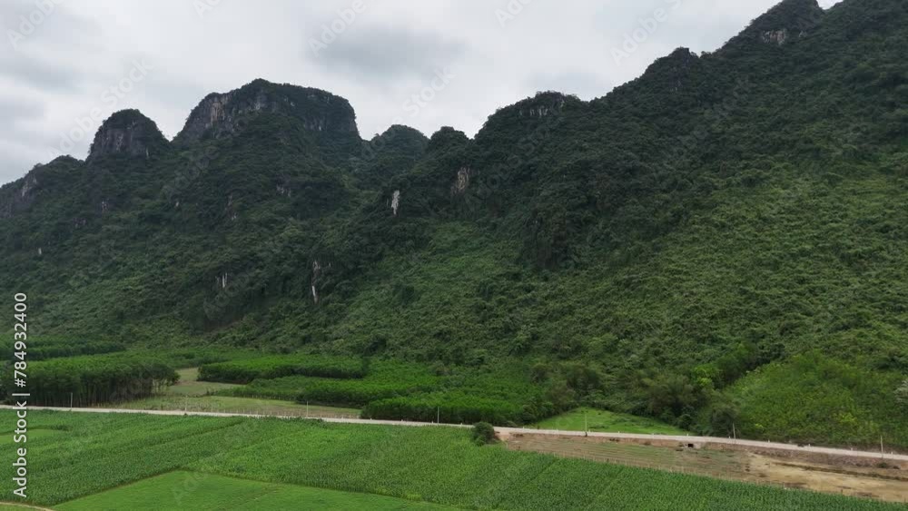 Breaktaking View of Mountain Rangers in Vietnam Shot with Drone Breaktaking View of Mountain Rangers in Vietnam Shot with Drone