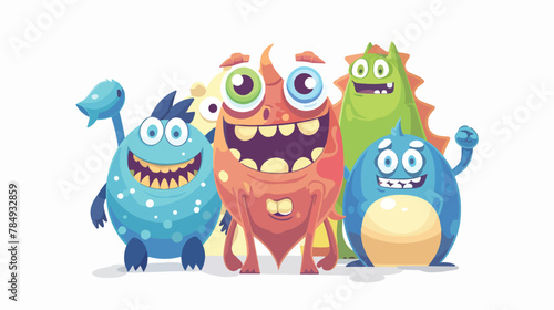 World cartoon mascot characters Illustration 2d flat