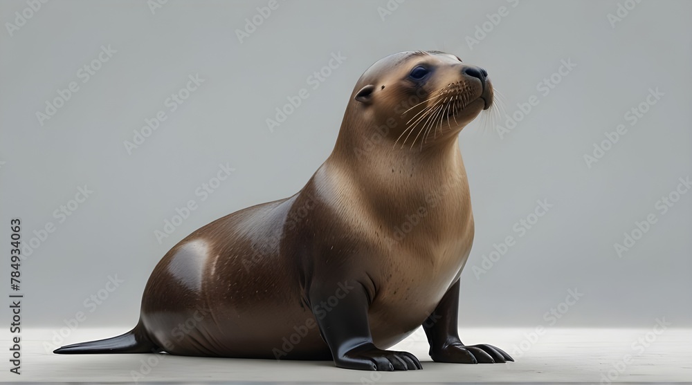 Obraz premium sea lion isolated on transparent background cutout.generative.ai 