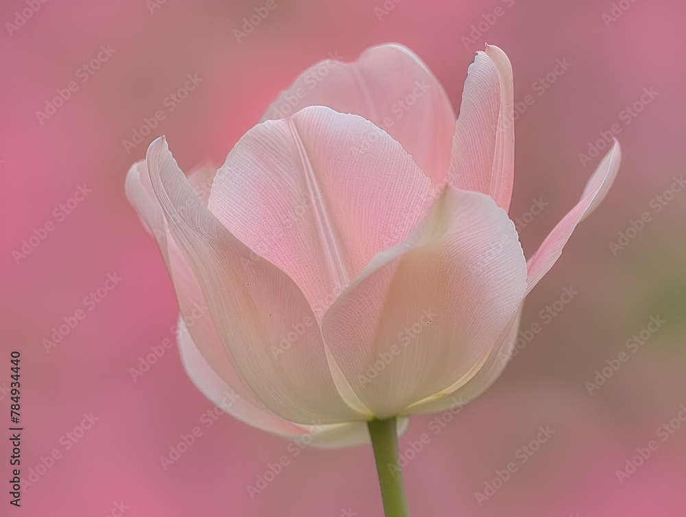Vibrant Tulip Blossom: Macro Botanical Beauty in High Definition