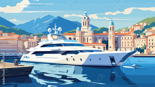 Yacht at the port of La Spezia. La Spezia is the ca