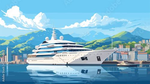 Yacht at the port of La Spezia. La Spezia is the ca