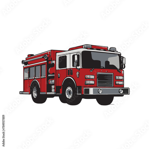 fire truck icon logo vector design