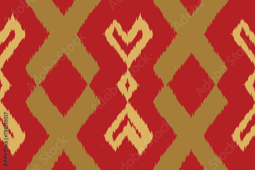 Fabric ethnic tribal pattern art. Ethnic ikat seamless pattern. American and Mexican style. Design for background, wallpaper, illustration, fabric, clothing, carpet, textile, batik, embroidery.