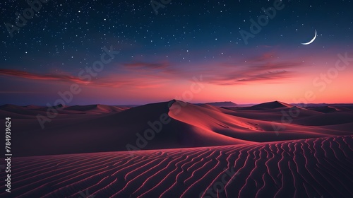 Desert Night Under Starry Skies