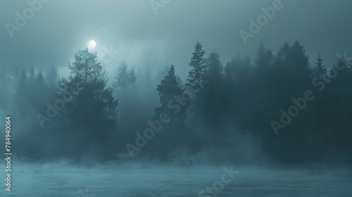 Mystical Moonlit Forest