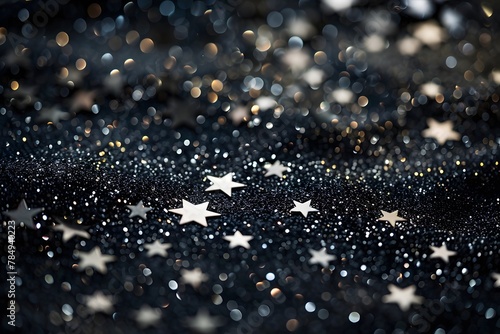 Sparkling Stars on Dark Background