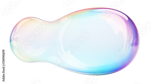A vibrant soap bubble, isolated on a white background photo