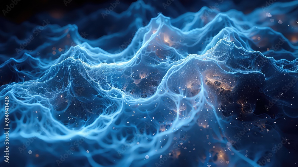 Fototapeta premium Abstract particles glowing background