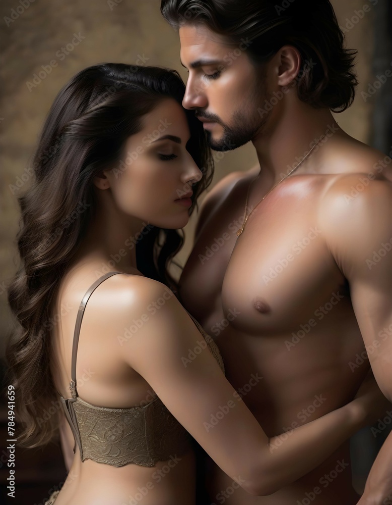 Beautiful and intimate scene of two lovers Beautiful and intimate scene of two lovers