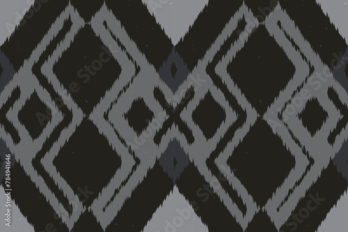 Fabric ethnic tribal pattern art. Ethnic ikat seamless pattern. American and Mexican style. Design for background, wallpaper, illustration, fabric, clothing, carpet, textile, batik, embroidery.