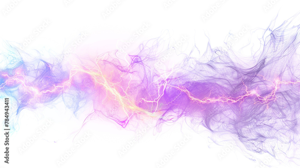 pastel fantasy lightning spark on white background