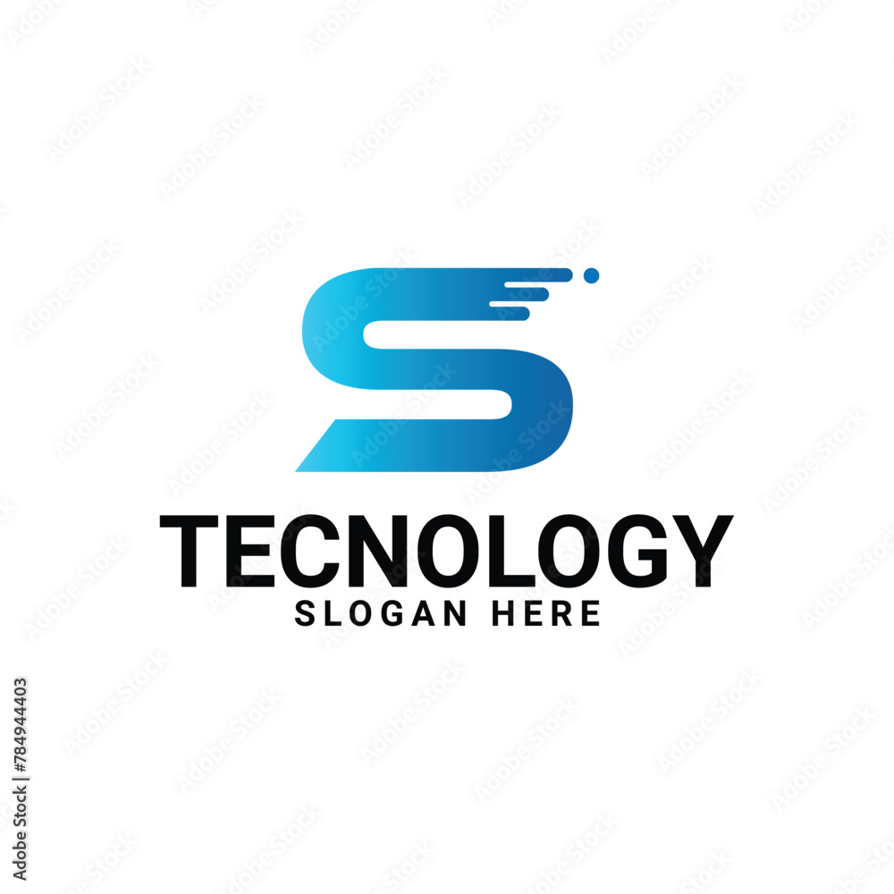 Letter S Logo Design Vector In Blue Gradient stock illustration Letter S Logo Design Vector In Blue Gradient stock illustration