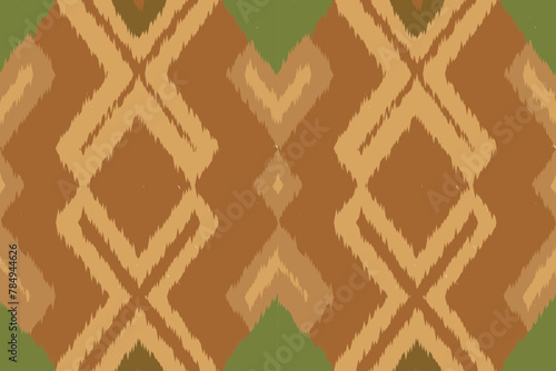 Fabric ethnic tribal pattern art. Ethnic ikat seamless pattern. American and Mexican style. Design for background, wallpaper, illustration, fabric, clothing, carpet, textile, batik, embroidery.