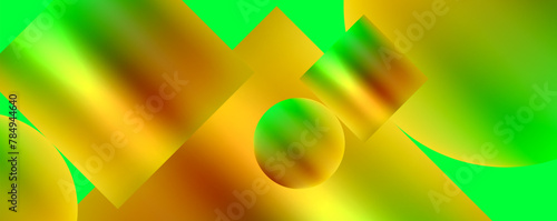 Vibrant electric blue circles and patterns resembling petals on a green background, symbolizing the beauty of terrestrial plants in macro photography