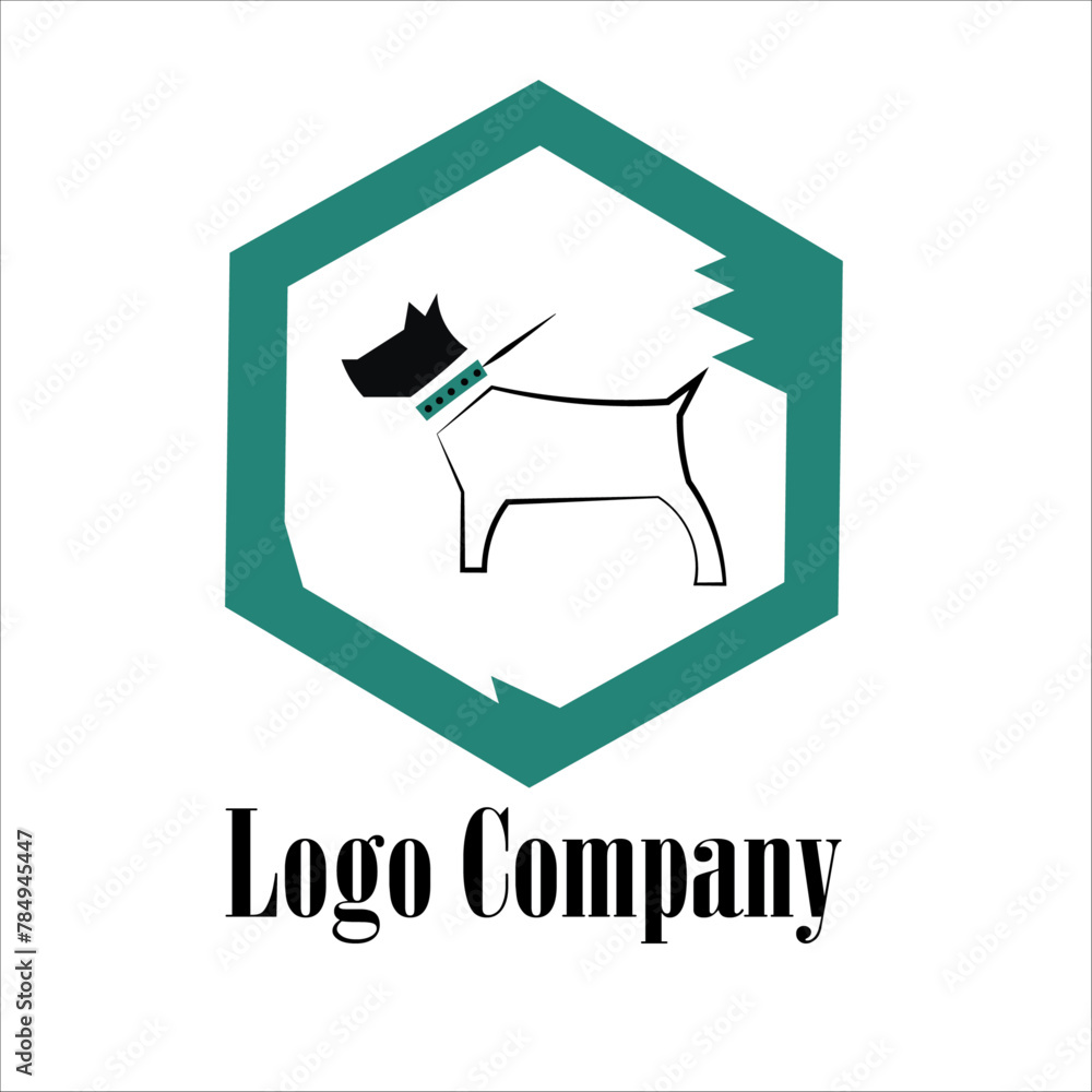 Abstract Dog Silhouette Logo