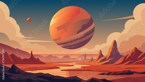 The final illustration showcases an exoplanets temperate climate zone but with a twist the atmosphere is highly acidic creating a toxic