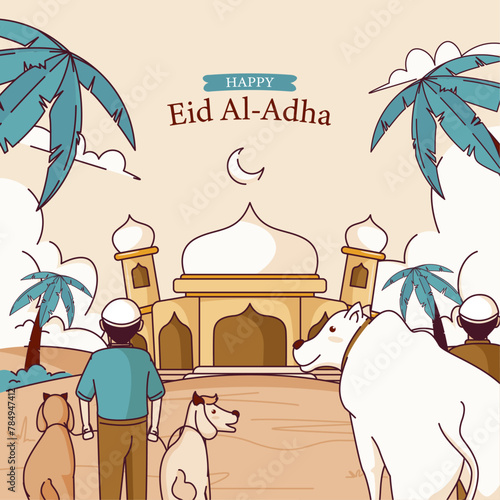 Illustration Happy Eid Al-Adha