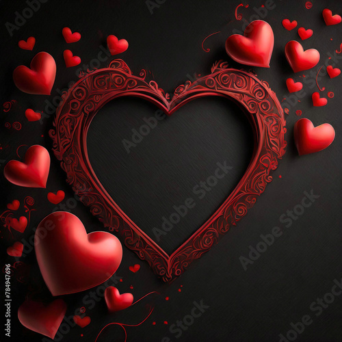 valentine background with hearts