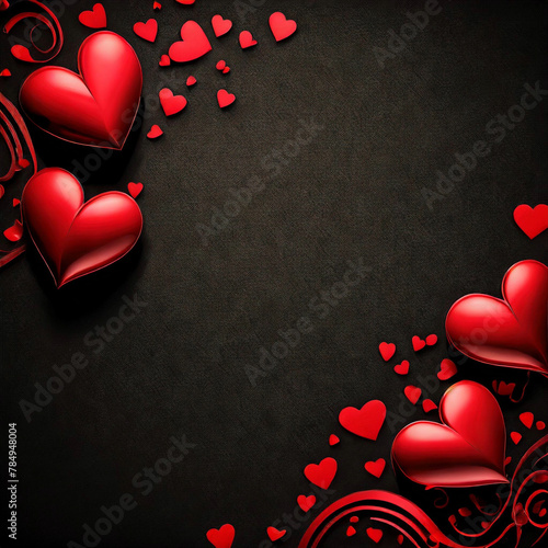 valentine background with hearts