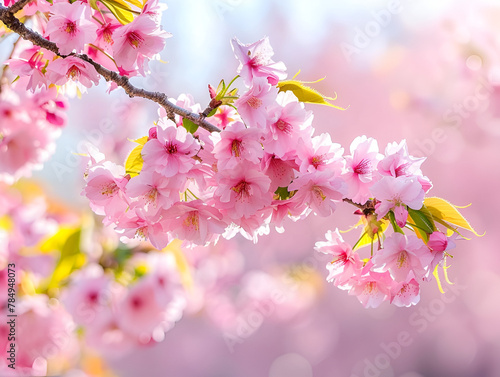 Exquisite Sakura Cherry Blossom: Vibrant Macro Floral Beauty in High Definition