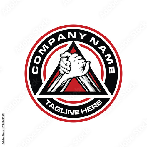 Tableau sur toile Jiu-jitsu emblem vector image