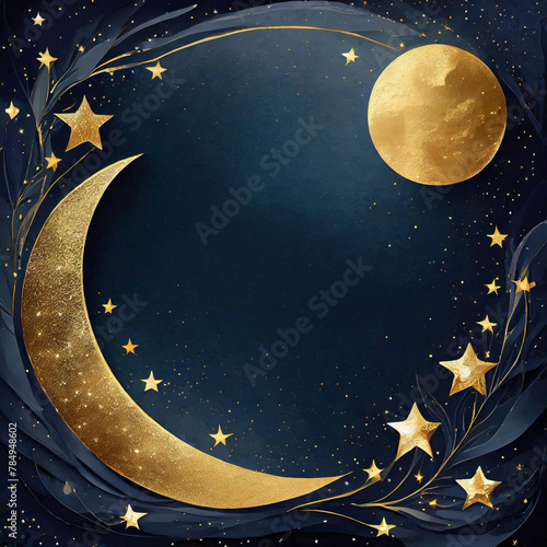 background with moon and stars and sky