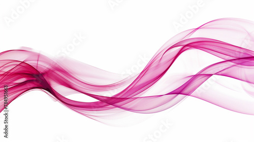 Smooth flowing wave lines in vibrant magenta hues, representing creativity and dynamism in digital communication and technology, isolated on a white background.