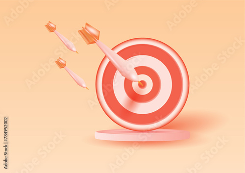 3d target board with arrows which are targets Focus Target