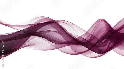 Smooth flowing wave lines in rich maroon tones, representing dynamism and innovation in digital communication and technology, isolated on a white background.