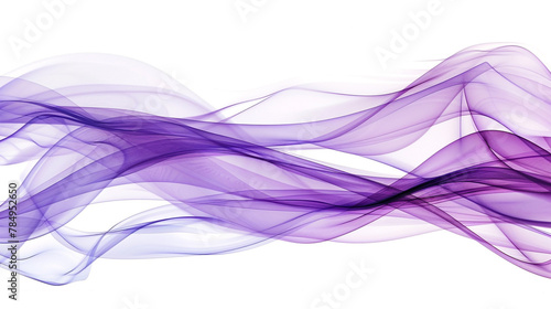 Smooth flowing wave lines in lively shades of purple, depicting creativity and innovation in digital communication, isolated on a white background.