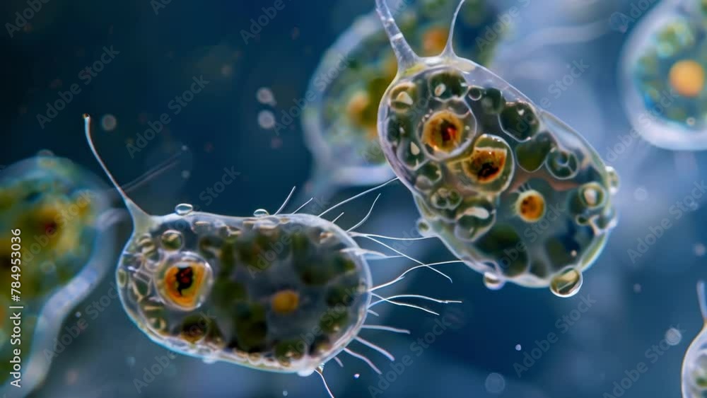 An amoeba a singlecelled organism is seen in the midst of dividing into