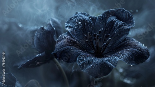Moody ambiance with dark volumetric flowers shadows enhancing their form