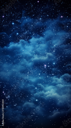 Night sky with stars and galaxy in outer space © Pakhnyushchyy