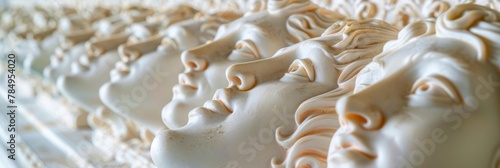 Classical ancient marble gypsum stoic, roman, greek bust, busts head sculpture against a colored background representing historical figures