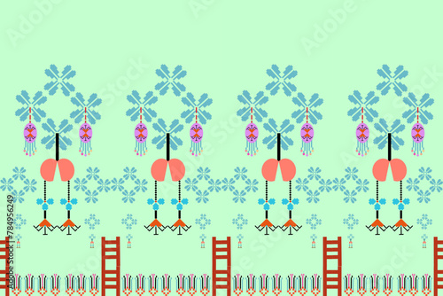 Abstract ethnic geometric pattern design for background or wallpaper.
Figure tribal embroidery. Indian, Scandinavian, Gypsy, Mexican, folk pattern.