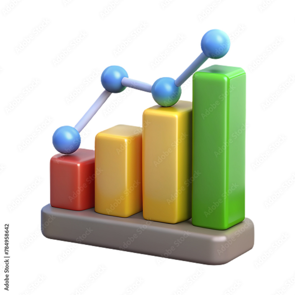 Business and finance 3d icon, graph chart 3d icon Business and finance 3d icon, graph chart 3d icon
