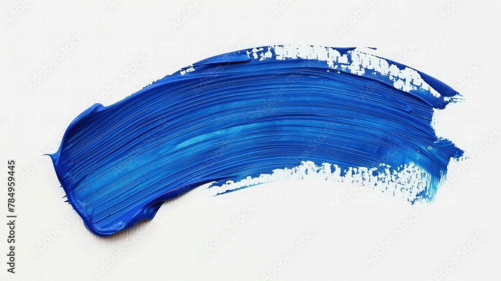 blue  paint brush on white