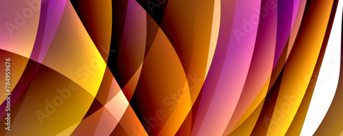 A closeup of a vibrant abstract background featuring colorful waves resembling petals of orange, magenta, and peach hues. The intricate pattern resembles a flowering plant in artful tints and shades