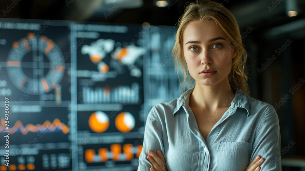 Portrait of a working woman. Portrait of a working woman.