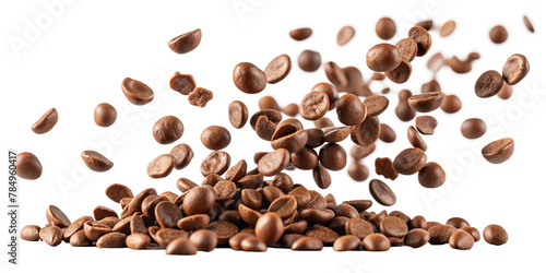 chocolate bits flying isolated in white background, sweets