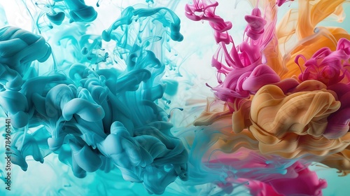 Ethereal Fusion: Vibrant Smoke Flow Artistry
