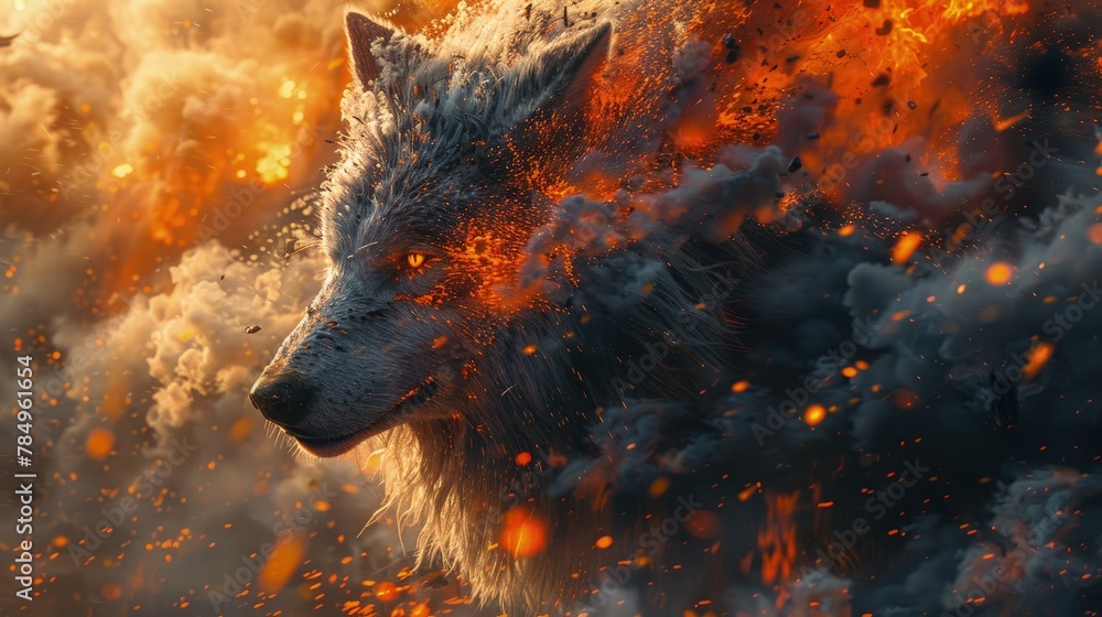 Mythical Monster Version. Fenrir, Giant Wolf of Norse Mythology, Bound by Unbreakable Chains, Its Roars Shaking the Earth as It Awaits the Coming Twilight of the Gods. Mythical Monster Version. Fenrir, Giant Wolf of Norse Mythology, Bound by Unbreakable Chains, Its Roars Shaking the Earth as It Awaits the Coming Twilight of the Gods.