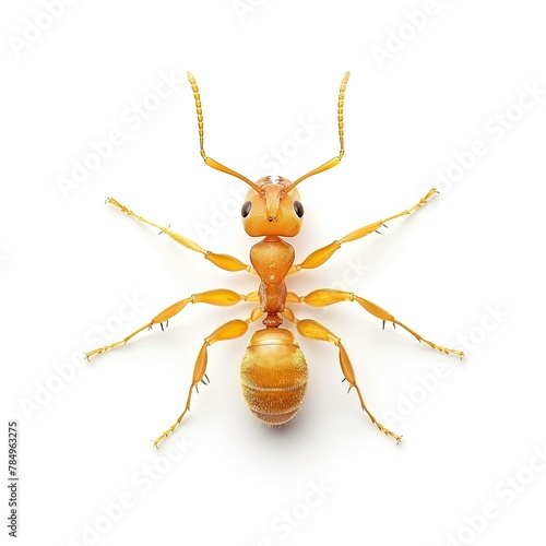 a Bright Yellow Ant isolated on white Background,  © Tebha Workspace