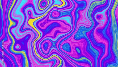 Psychedelic animated colorful background.