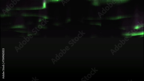 Northern lights on a black background. Energy flows of light radiance.