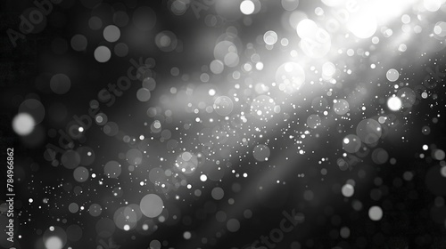 Silver White Bokeh. Elegant Backdrop Embellished with Silvery White Bokeh, Creating a Dreamy and Ethereal Ambiance, Crafted with Intricate Ambient and Glowing Particle Effects