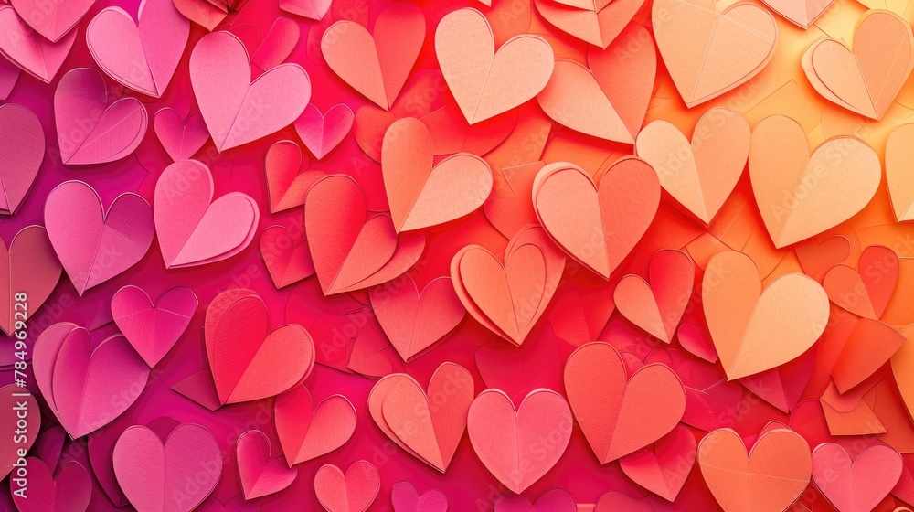 Delightful paper cut hearts backdrop, perfect for romantic Valentine's Day wallpaper, Ai Generated Delightful paper cut hearts backdrop, perfect for romantic Valentine's Day wallpaper, Ai Generated