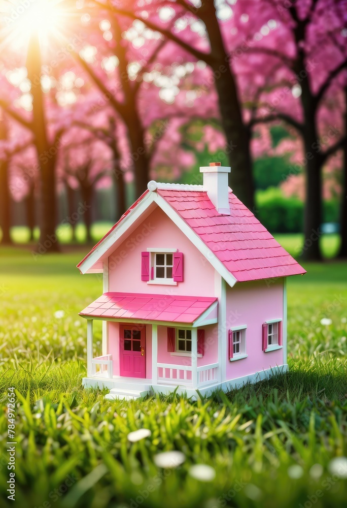 A charming environmentally eco-friendly real estate house nestled amidst lush greenery A charming environmentally eco-friendly real estate house nestled amidst lush greenery