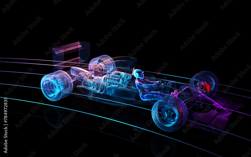 Fotobehang Formule 1 Racing cars #784972835